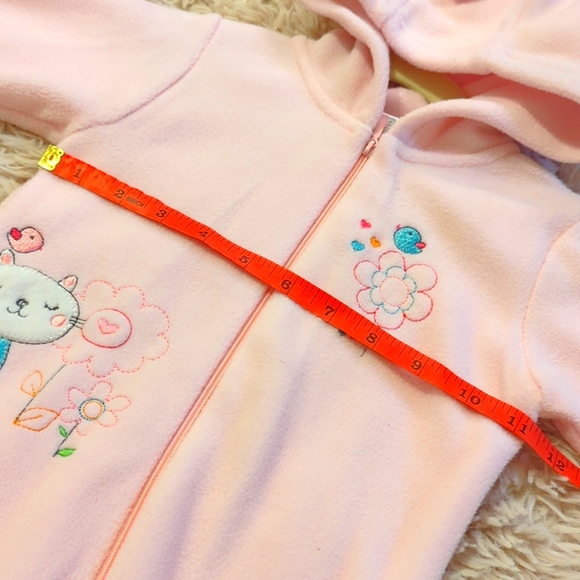 NWOT Absorba Baby Pink Fleece Winter Suit, 6-9 Months - Picture 4 of 11